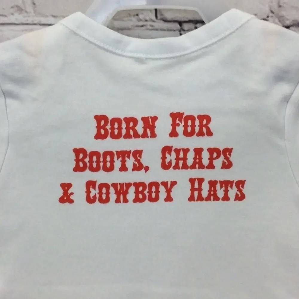 Midwest Gift Cowboy Creeper Western Rodeo Infant One Piece Snap Closure 12/18 mo